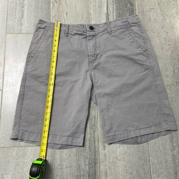 Aeropostale Flat-Front Chino Shorts Classic Fit Gray Size 38 - Picture 6 of 7